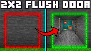 🦅 Minecraft Bedrock 120  Easy 2x2 Flush Piston Door Tutorial [upl. by Musa]