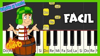 EL CHAVO DEL 8 BEETHOVEN PIANO TUTORIAL  PIANO FÁCIL CON NOTAS [upl. by Heather94]