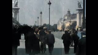 1900 Esplanade des Invalides  Paris Historical Footage  Restored in Color [upl. by Aitra229]