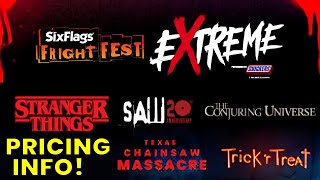 NEW Pricing Details for Six Flags Fright Fest Extreme in 2024 [upl. by Lindly753]