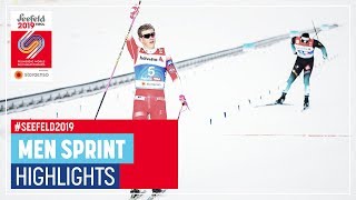 Klaebo takes gold  Seefeld  Mens Sprint  FIS Nordic Ski World Championships [upl. by Dnamron]