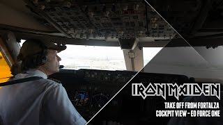 Iron Maiden  Ed Force One take off from Fortaleza [upl. by Arannahs]