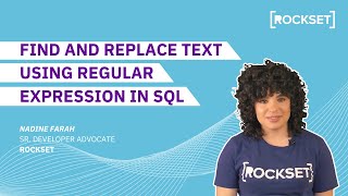 Find and replace text using regular expression in SQL [upl. by Cooperstein]