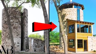 Renovating a 100yearold Silo into a Cozy Home renovation contructions woodworking diy [upl. by Odrareve]