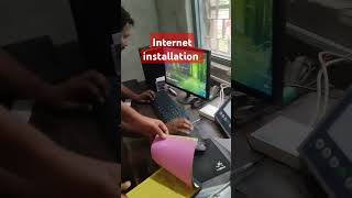 Internet installation in factory [upl. by Aihtnis]