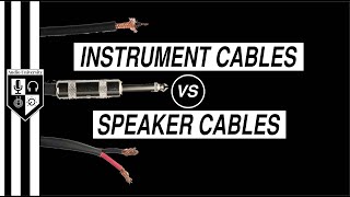 INSTRUMENT CABLES vs SPEAKER CABLES Whats the Difference [upl. by Roseann153]