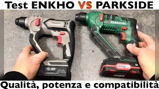 PARKSIDE VS ENKHO Prova e video confronto fra il trapano sds della lidl e quello di eurospin [upl. by Aissatsana]