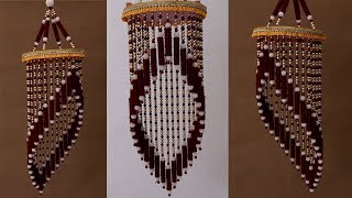 DIY Wind Chime  Beautiful Home Decor Wall Hanging Ideas  New DIY Jhumar Making [upl. by Gerg658]