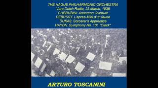 Toscanini Hague 23 marzo 1938 Cherubini Debussy Dukas Haydn [upl. by Eliott]