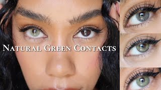 Solotica GREEN Comparisons  Mel Buzios Cambuci amp More  Color Contact Review TryOn  Discount [upl. by Narcis]