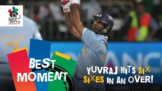 Yuvraj Singh slams six sixes off Stuart Broad  ENG v IND  T20 World Cup 2007 [upl. by Nancie]