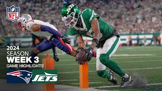 New England Patriots vs New York Jets Game Highlights  NFL 2024 Season Week 3 [upl. by Elleniad]