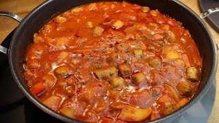 Omas Bauerntopf mit Paprika und Bratwurst schnell und lecker Eintopf Rezept rezepte [upl. by Ttenyl660]