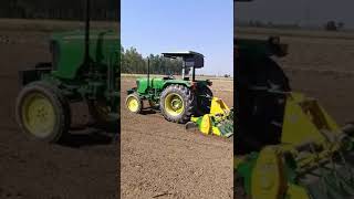 John Deere tractor with Rotavator [upl. by Eimrots]