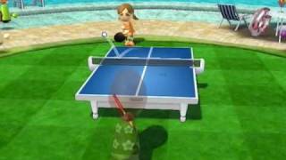 Wii Sports Resort  Table Tennis  The 11 point game [upl. by Rfinnej]