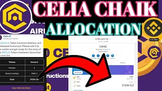 Celia Coin Claim। Celia Withdraw Metamask।Celia Allocation Chaik।Celia Launch Exchange।Celia Update [upl. by Odoric]