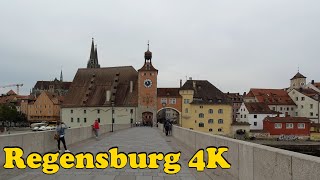 Regensburg Germany Walking tour 4K [upl. by Yelkrab919]