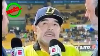 🤤🤦‍♀Maradona se traba en plena entrevista en vivo [upl. by Notlek686]