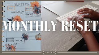 November Monthly Reset in my Planner monthlyreset monthlyplanwithme [upl. by Marven]