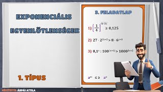 EXPONENCIÁLIS EGYENLŐTLENSÉGEK – 1 TÍPUS 3 FELADATLAP [upl. by Einatsed715]