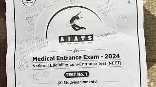 AIATS Exam aakash class 11th with question Paper [upl. by Marlon]