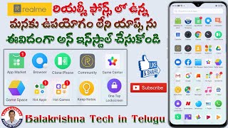 How to Uninstall Unwanted Apps in Realme phones [upl. by Lillywhite]