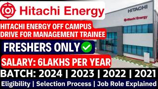 Hitachi Energy Recruitment 2024  Hitachi Energy OFF Campus Drive For 2024  2023 Batch Hiring [upl. by Kolivas]