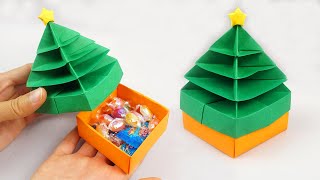 Weihnachten basteln Tannenbaum verpackung basteln 🎄  Basteln mit papier Weihnachten [upl. by Rettke270]