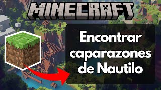 Cómo encontrar caparazones de Nautilo en Minecraft PC y PS5  Tutorial [upl. by Holna881]