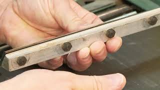 How to set planer blades in a cutting block on a Jointer or Thickness planer [upl. by Dammahom]