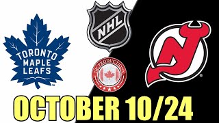 Toronto Maple Leafs vs New Jersey Devils 101024 wSuperbman [upl. by Sela]