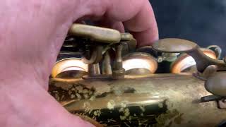 6645 SELMER MARK VI TENOR SAXOPHONE 5 DIGIT 92 in progress leak light check 01 [upl. by Hazeefah973]