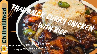 Thai black curry chicken rice  Thai Chicken Curry  Thai Food Recipe  How to Make Thai Chicken [upl. by Langelo636]