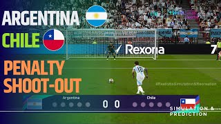 Penalty shootout ⚽ Chile  Argentina 🏆 AMERICA CUP 2024  Video game simulation [upl. by Merla]