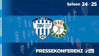 Pressekonferenz TBV Lemgo Lippe  HSG Wetzlar 190924 [upl. by Audwen555]