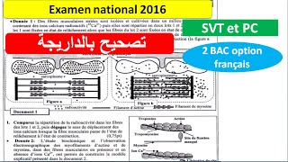 Correction examen national svt 2016 svt option français تصحيح بالداريجة [upl. by Ahselaf]