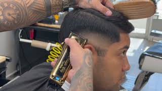 mid fade como hacer desvanecido oscuro para principiantes barberia barberlife fadedwheel short [upl. by Hctud]