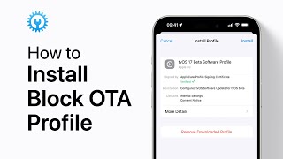 How to install Block OTA Profile on iPhone Invalid Profile fix [upl. by Nairolf]