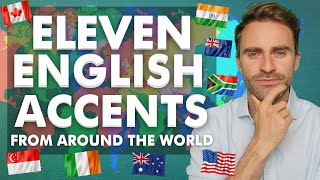 11 English Accents from Around the World in 1 Video [upl. by Caty]