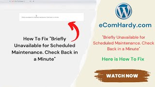 Briefly Unavailable for Scheduled Maintenance Check Back in a MinuteHow To Fix website issue [upl. by Hertzfeld]