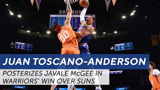 Juan ToscanoAnderson throws down vicious dunk in Warriors win vs Suns  NBC Sports BA [upl. by Kalvn486]