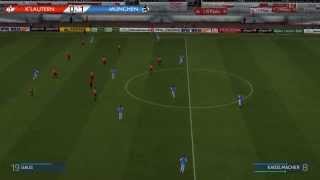 FIFA 14  2 Bundesliga 201415  1 FC Kaiserslautern  TSV 1860 München  Zusammenfassung [upl. by Adnelg]