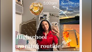 5AM High school morning routine Senior year ✨ [upl. by Lemhar]