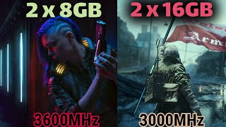 2x8gb 3600MHz vs 2x16gb 3000MHz  AMD Ryzen [upl. by Htrahddis28]