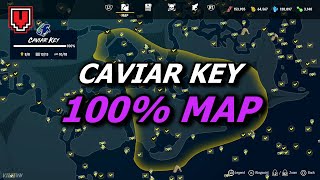 Caviar Key map 100 All collectibles landmarks caches amp license plates  MANEATER locations [upl. by Nnahtebazile]