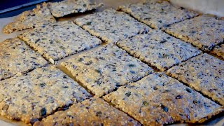 Scandinavian Crisp Bread  quotKnækbrødquot  Grainy Crispy Bread 🇸🇪🇩🇰🇳🇴 Recipe  186 [upl. by Loraine]