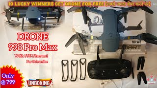 Drone 998 Pro Max Unboxing and Detail Review Best Drone unboxing tech gadgets daily gadget [upl. by Fabiolas196]