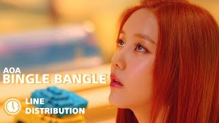 AOA 에이오에이  Bingle Bangle 빙글뱅글 Line Distribution [upl. by Olivier]