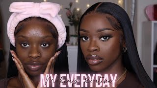 Detailed Soft Glam Everyday Makeup Routine For Dark Skin WOC  Beginner Friendly Step By Step [upl. by Recha839]