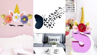 DIY  IDÉES DE DÉCORATION DE CHAMBRES QUE VOUS ADOREREZ  Décoration murale licorne et plus [upl. by Garretson]